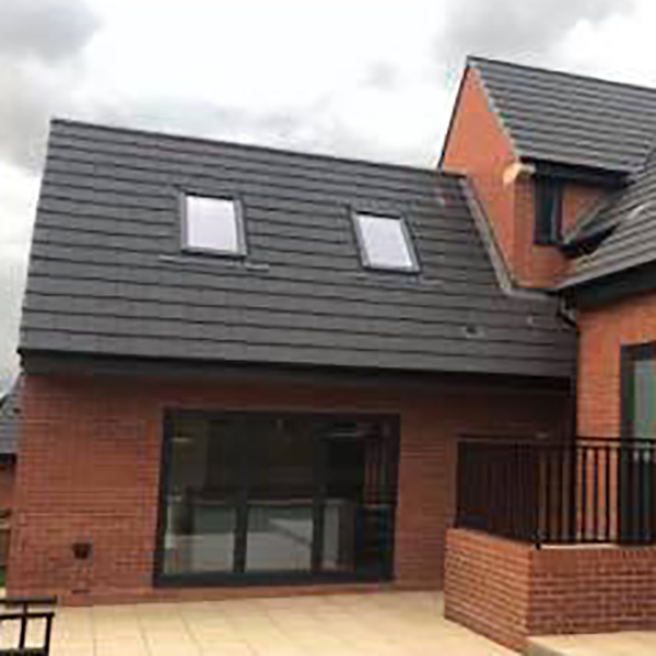 Bi-folding-doors of a newly built house