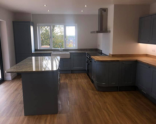 Newly installed kitchen