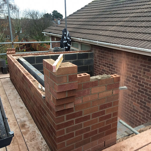 First floor house extension in progess