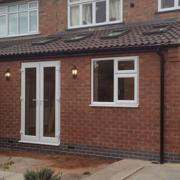 Ground Floor, Rear house extension with skylights