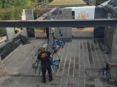 JWS Team member wokring on site