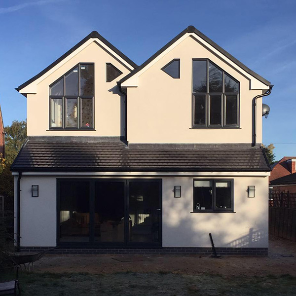 Rear of house with new kitchen extension