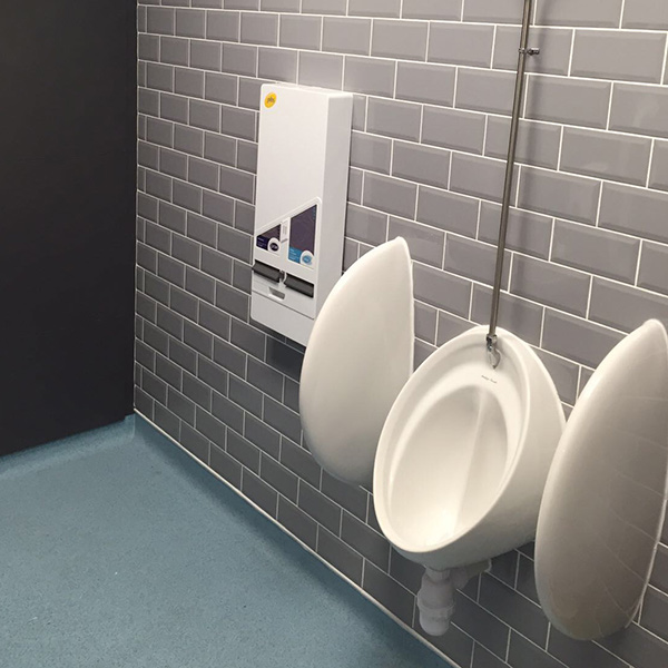 New urinal in mens toilet block