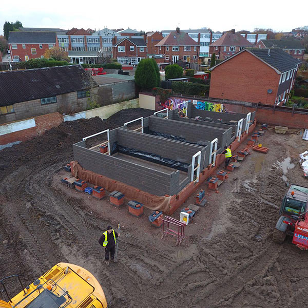 New houses under construction