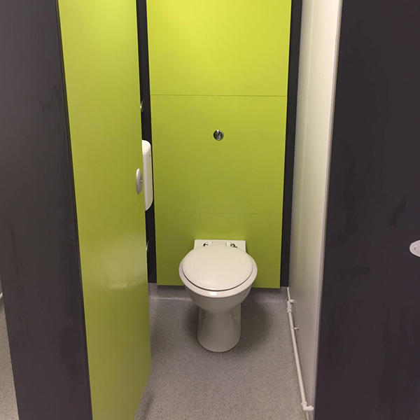 Newly refurbished toilet & cubicle