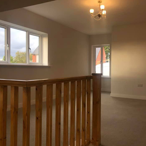 Top of the stairs, landing of a house